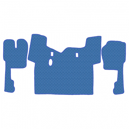 3.16 Коврики стёганные SCANIA 5 ser.P (МТ, 1 пневм., 1 табуретка)  (Классик Синий)