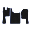 23-Коврики ворсовые SCANIA G (2011-2015) -(ABTC 3 коврика. АТ) (UPP-3 (Черный) кант Синий)