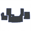 1.9 Коврики стёганные DAF 95 ATI (с холодильником)  (Премиум Черный строчка Синяя)