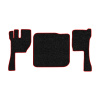 11-Коврики ворсовые VOLVO FH до 2009г -(АВС 3 коврика. МТ) (UPP-8 (Черный) кант Красный)