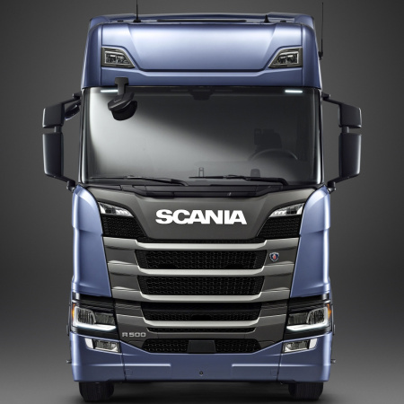 Накладка-надпись из нержавеющей стали на SCANIA 5 серии (2008г.в.) NKN-131
