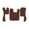87-Коврики ворсовые SCANIA R  -(АВС 3 коврика. МТ) (Фортуна (Коричневый) кант Коричневый)