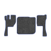 11-Коврики ворсовые VOLVO FH до 2009г -(АВС 3 коврика. МТ) (UPP-3 (Серый) кант Синий)