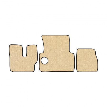 33-Коврики ворсовые MAN F-2000 Commandor -(АВС 3 коврика. МТ) (UPP-6 (Бежевый) кант Черный)