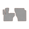 120-Коврики ворсовые JAC N200 -(АВ Водитель и пассажир) (UPP-6 (Серый) кант Коричневый)