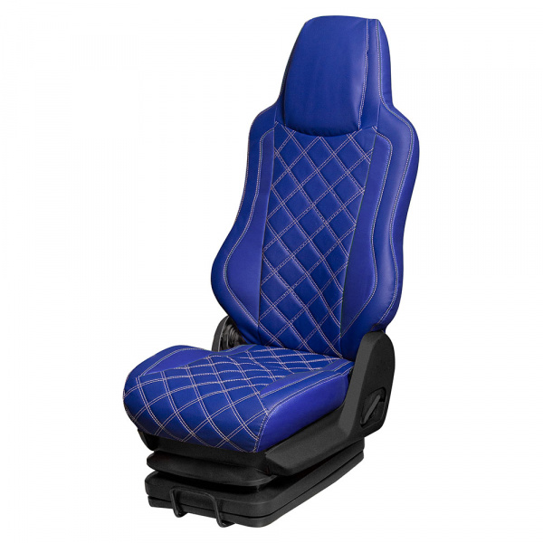 17 Чехлы Люкс RENAULT MAGNUM SALONKA от 2005 (2 ремня) 1 выс.1 низ. с рычагами откидывания спинки