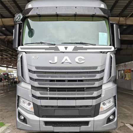 Защита лобового стекла для JAC K7 (нерж. сталь, косые углы)