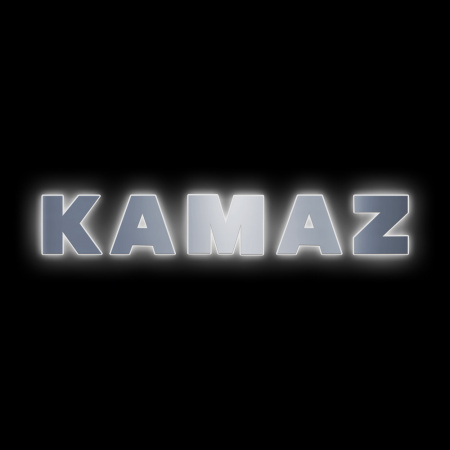 Буквы SDT эмблема на капот KAMAZ NEO (NEO2) (510*85) ( Подсветка  Белый)