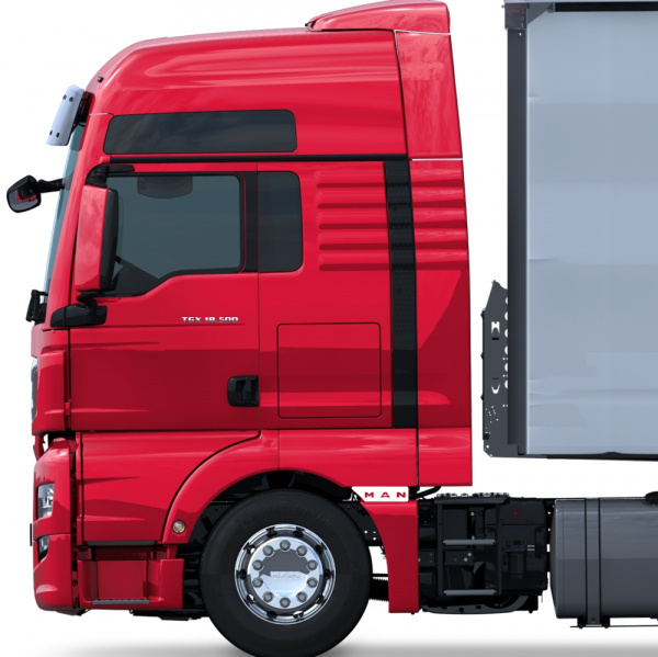 Накладки из нержавеющей стали "Крылья" на кабину MAN TGX NKN-10