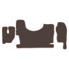 5.1 Коврики стёганные MERCEDES ACTROS MP-III, MP-II от 2004 (с туннелем и шахтой)  (Классик Коричневый)