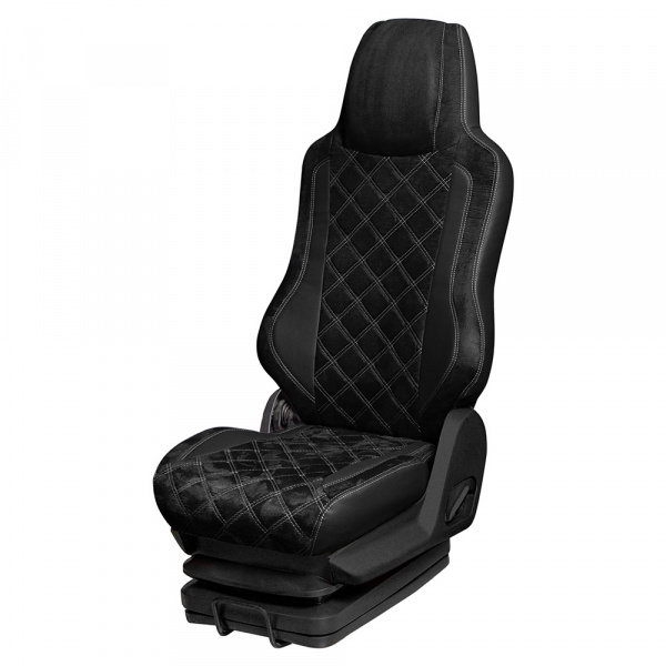 114 Чехлы Люкс RENAULT серия T/K/C от 2013 (2 ремня) 2 выс.сид. без рычагов откидывания спинки