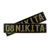 Автомобильный сувенирный номер NIKITA (золото)