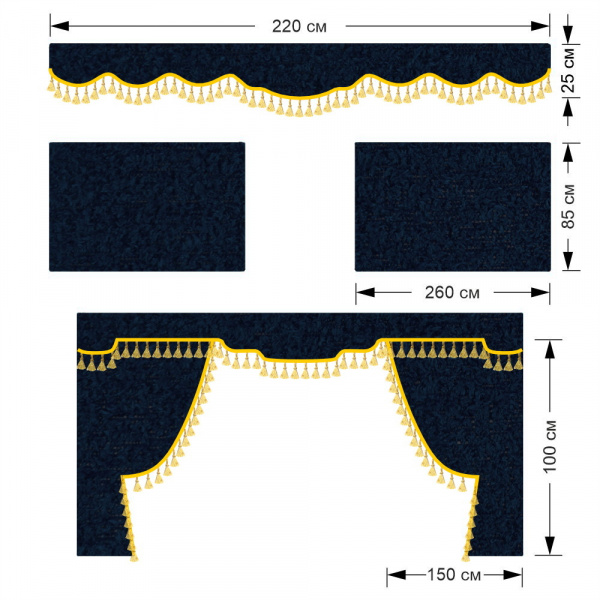 Комплект автоштор FOTON AUMAN (460) от 2022гв