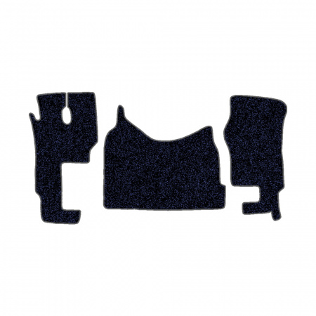 48-Коврики ворсовые MERCEDES ACTROS ЕВРО-5 (2007) МР2-МР3 -(ABTC 3 коврика. АТ) (Карлайт (Синий) кант Серый)