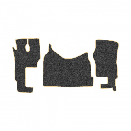 48-Коврики ворсовые MERCEDES ACTROS ЕВРО-5 (2007) МР2-МР3 -(ABTC 3 коврика. АТ) (UPP-8 (Графит) кант Бежевый)