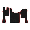 23-Коврики ворсовые SCANIA G (2011-2015) -(ABTC 3 коврика. АТ) (UPP-3 (Черный) кант Красный)
