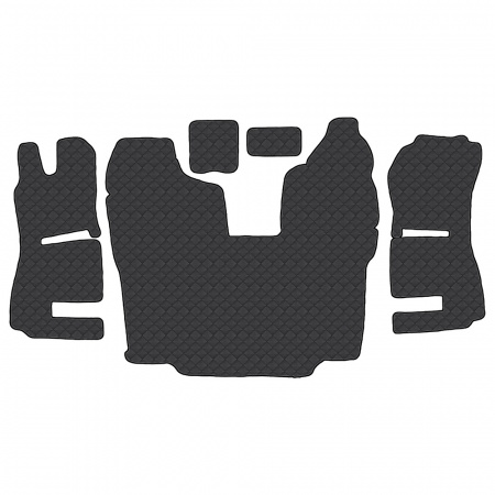 3.5 Коврики стёганные SCANIA 5ser.R (АТ, 2 пневм) от 2013г (Классик Черный строчка Черная)