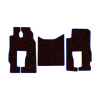 83/1-Коврики ворсовые Mercedes Actros MP3 MS от 2004г. (2пневмо) -(ABTC 3 коврика. АТ) (Карлайт (Красный) кант Синий)