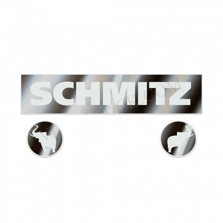 Буквы SDT задняя с эмблемами SHMITZ (750*120) (эмблема Ø100)