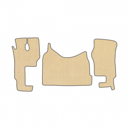 48-Коврики ворсовые MERCEDES ACTROS ЕВРО-5 (2007) МР2-МР3 -(ABTC 3 коврика. АТ) (UPP-6 (Бежевый) кант Серый)