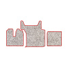 105/1 (хол-к)-Коврики ворсовые Sitrak G7/C7H -(АВС 3 коврика. МТ) (Фортуна (Серый) кант Красный)