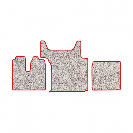 105/1 (хол-к)-Коврики ворсовые Sitrak G7/C7H -(АВС 3 коврика. МТ) (Фортуна (Серый) кант Красный)