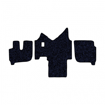 61-Коврики ворсовые IVECO Stralis широкая кабина -(АВС 3 коврика. МТ) (Карлайт (Синий) кант Черный)