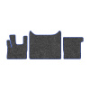 53-Коврики ворсовые DAF 105 -(ABTC 3 коврика. АТ) (UPP-3 (Серый) кант Синий)