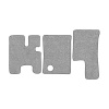 39-Коврики ворсовые MAZ EURO 3 -(АВС 3 коврика. МТ) (UPP-8 (Серый) кант Серый)