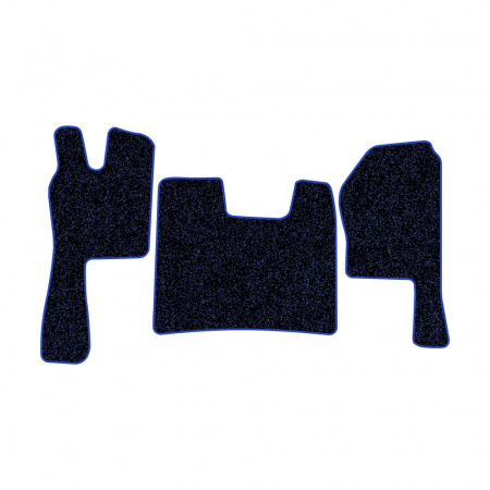 21-Коврики ворсовые SCANIA R  -(ABTC 3 коврика. АТ) (Карлайт (Синий) кант Синий)