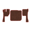11-Коврики ворсовые VOLVO FH до 2009г -(АВС 3 коврика. МТ) (Фортуна (Коричневый) кант Красный)