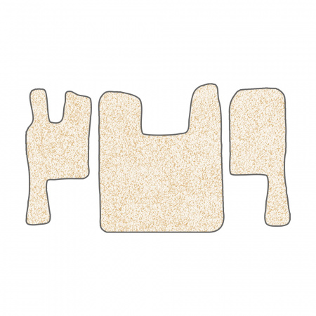 67-Коврики ворсовые SCANIA 124 (после 2010г) -(ABTC 3 коврика. АТ) (Фортуна (Бежевый) кант Серый)