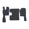 25-Коврики ворсовые SCANIA R TOPLAIN  -(ABTC 3 коврика. АТ) (UPP-8 (Графит) кант Синий)