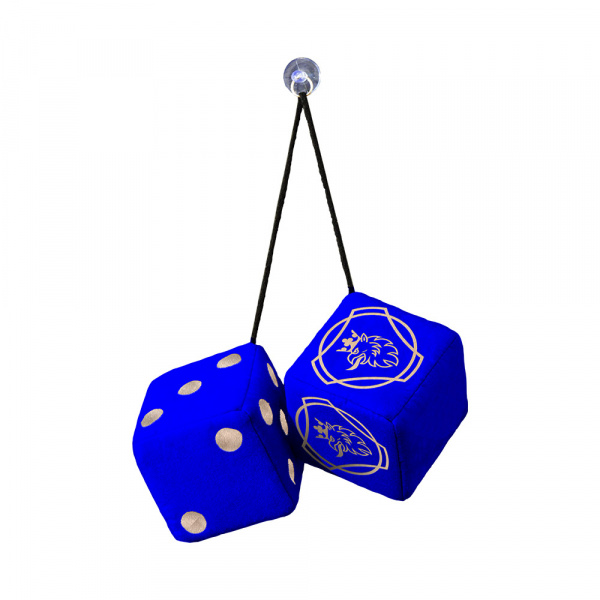 Кубики с вышивкой на присоске (синие, 10х10см)