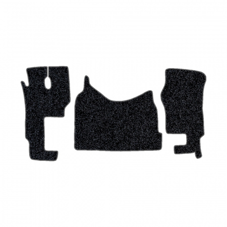 48-Коврики ворсовые MERCEDES ACTROS ЕВРО-5 (2007) МР2-МР3 -(ABTC 3 коврика. АТ) (Карлайт (Серый) кант Серый)