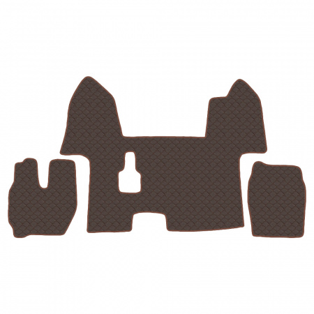 7.6 Коврики стёганные IVECO STRALIS 2010-2016г (узкая кабина )  (Классик Коричневый)