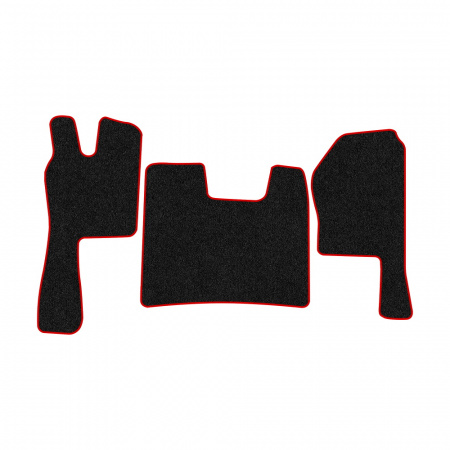 21-Коврики ворсовые SCANIA R  -(ABTC 3 коврика. АТ) (UPP-3 (Черный) кант Красный)