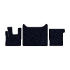 53-Коврики ворсовые DAF 105 -(ABTC 3 коврика. АТ) (Карлайт (Синий) кант Черный)