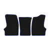 55-Коврики ворсовые ГАЗЕЛЬ -(АВС 3 коврика. МТ) (UPP-3 (Черный) кант Синий)