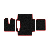 93-Коврики ворсовые MAN TGX  -(АВС 3 коврика. МТ) (Фортуна (Черный) кант Красный)