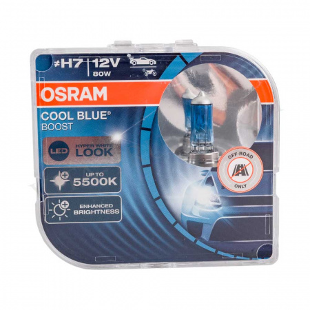 Лампа OSRAM 62210CBB-HCB H7 12V-80W (PX26d) (бело-голуб. свет) Cool Blue Boost (комп. 2шт)