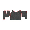 74-Коврики ворсовые RENAULT серия. Т 2014 г. -(ABTC 3 коврика. АТ) (UPP-3 (Серый) кант Красный)