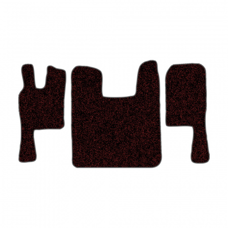 67-Коврики ворсовые SCANIA 124 (после 2010г) -(ABTC 3 коврика. АТ) (Карлайт (Красный) кант Серый)