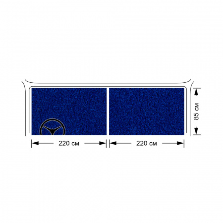 Шторы лобового окна 2,2*85 без бахромы  (Астра Синий)