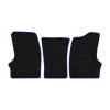 55-Коврики ворсовые ГАЗЕЛЬ -(АВС 3 коврика. МТ) (UPP-8 (Черный) кант Синий)