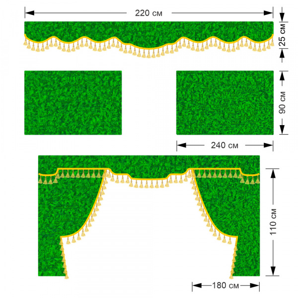 Комплект автоштор DAF 95 SPACE CAB