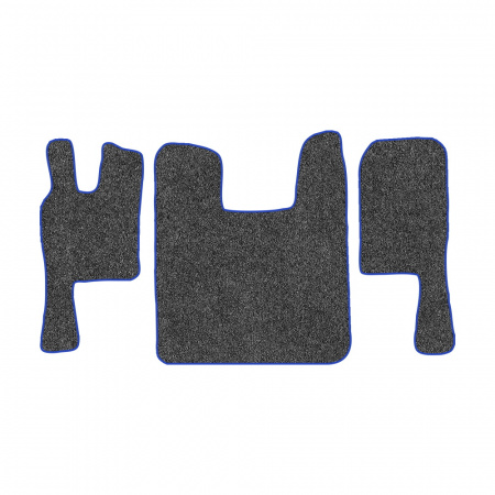67-Коврики ворсовые SCANIA 124 (после 2010г) -(ABTC 3 коврика. АТ) (UPP-3 (Серый) кант Синий)