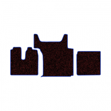 105/1 (хол-к)-Коврики ворсовые Sitrak G7/C7H -(АВС 3 коврика. МТ) (Карлайт (Красный) кант Синий)
