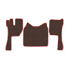 07-Коврики ворсовые VOLVO FH-13 до 2014г.в -(ABTC 3 коврика. АТ) (UPP-8 (Коричневый) кант Красный)