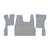 96-Коврики ворсовые SCANIA S  -(ABTC 3 коврика. АТ) (UPP-8 (Серый) кант Синий)